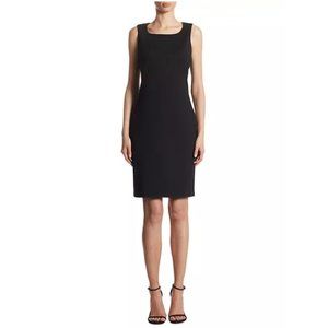 St. John Caviar Black Sleeveless Knit Dress